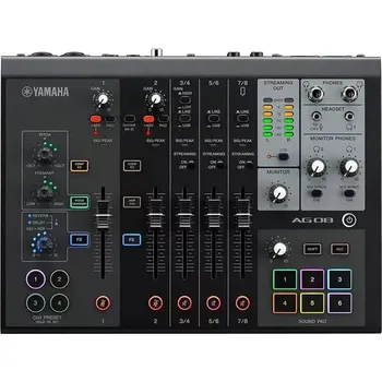 Mixážní pult Mix, audio rozhraní Yamaha AG08 BL