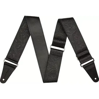 Strunný nástroj Řemen kytarový Fender 2&quot; Tooled Leather Strap BLK