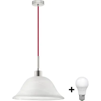 LED Lustr na lanku 1xE27/60W/230V bílá