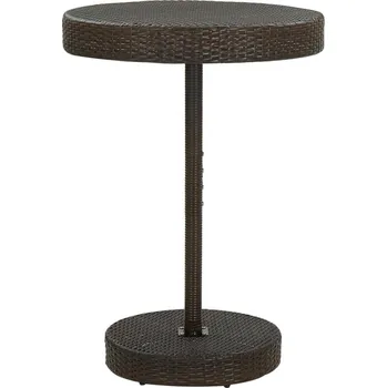 Zahradní stůl Nábytek XL Zahradní stůl hnědý 75,5 x 106 cm polyratan 45858