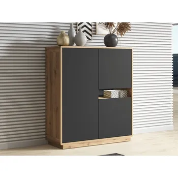 Komoda Komoda do obývacího pokoje ASTON dub Taurus/černá supermat typ 42