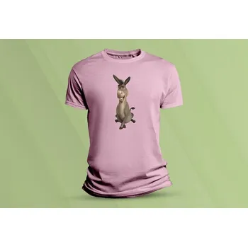 Chlapecké tričko Dětské bavlněné tričko Osel. Růžová velikost 128 (7-8 let)