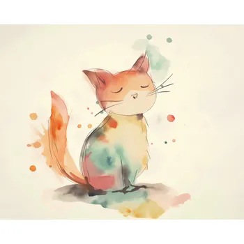 Plakát Plakát Rozjímání Kočičí Hlavy bez rámu 50 x 40 cm