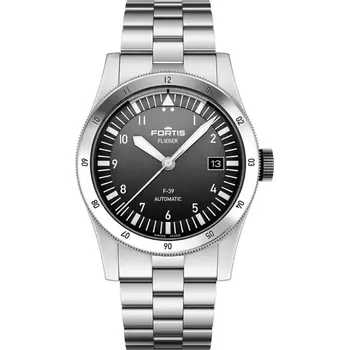 Hodinky Fortis - F4220015 - Flieger F-39 Black on Block Bracelet