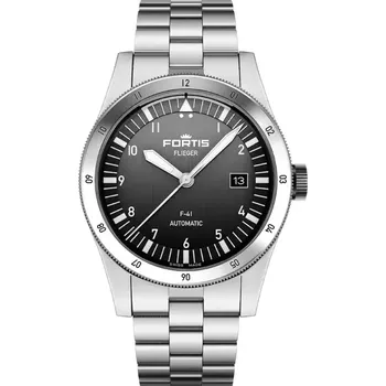 Hodinky Fortis - F4220017 - Flieger F-41 Black on Block Bracelet