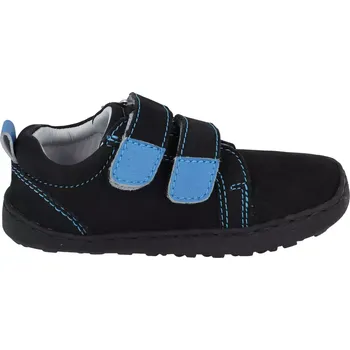 Dívčí tenisky Barefoot kožené celoroční boty EF Black blue 26