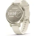 Garmin - 010-02891-00 - Lily 2 Active - Lunar Gold / Bone Silicone Band