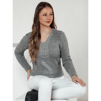 Dámský svetr Dámský svetr DSTREET CASVINA SVĚTLE ŠEDÁ unisize