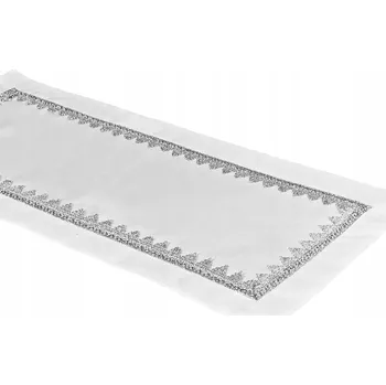 ubrus Bílý běhoun na stůl 220 x 40 cm