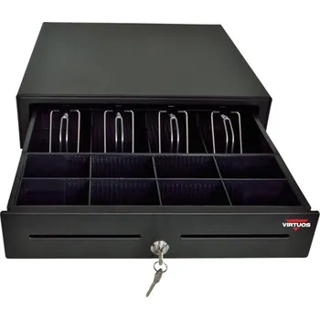 Pokladní systém Pokladní zásuvka Virtuos S-410C kabel, pořadač 4/8,9-24V, černá