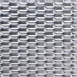 tahokov šestihranná oka 47 x 18 mm, můstek 8 mm, Al, 1500 x 1000 x 2 mm - perforovaný hliníkový plech, šestihranná oka 47 x 18 mm, tl. 2 mm, můstek 8 mm, perforace 11%, rozměr oka 47 mm je rovnoběžný s prvním rozměrem tabule, různé rozměry viz varianty