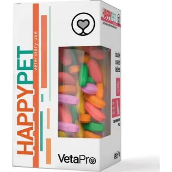 Vetapro Happy Pet Dog Puppy 100 tbl + při koupi 2 ks DÁREK - krabička na léky/ ZDARMA