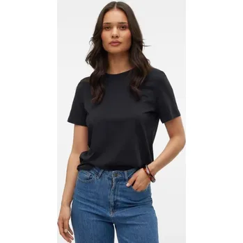 Dámské tričko Vero Moda dámské basic triko Paulina černé Velikost: S