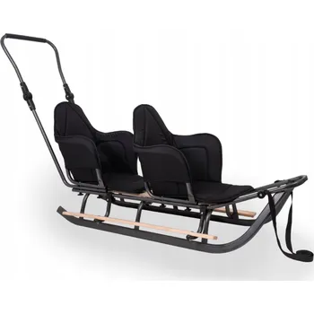 Sáně Sáně pro dvojčata ALLBLACK DOPRAVA ZDARMA - 135 cm - Černá