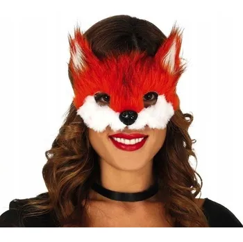 Karnevalová maska Maska na obličej Guirca 12932 látková zvířátka červená