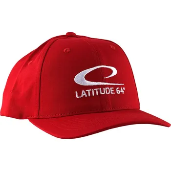 Latitude 64º Kšiltovka 2024 Červená/Red (discgolf) (Kvalitní a jednoduchá kšiltovka od L64)