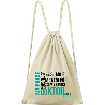 Městský batoh DOBRÝ TRIKO Bavlněný batoh Má práce doktor Barva: Natural