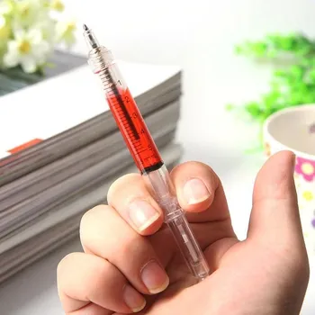 Stříkačková propiska - červená