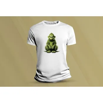 Chlapecké tričko Dětské bavlněné tričko Grinch. Bílá velikost M