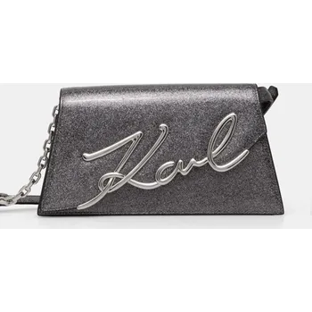 Módní doplněk Kabelka Karl Lagerfeld K/SIGNATURE A1W30150 stříbrná SLV, vel. ONE SIZE
