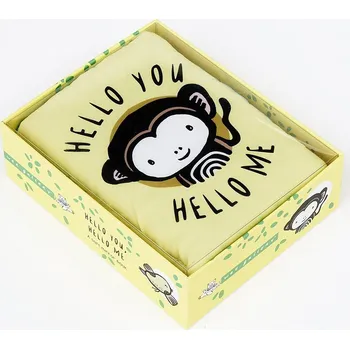 Hračka pro nejmenší Wee Gallery A Soft Daytime Book - Hello You, Hello Me - látková kniha