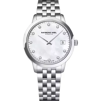 Hodinky Raymond Weil - 5385-ST-97081 - Toccata Ladies White Mother-Of-Pearl Diamonds Quartz Watch, 34mm