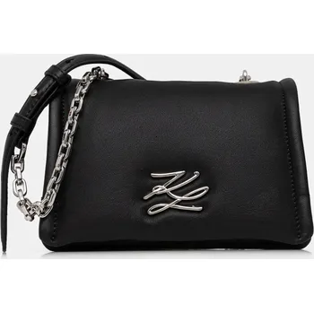 Kabelka Kožená kabelka Karl Lagerfeld A1W30175 černá 99X, vel. ONE SIZE