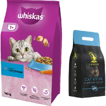Krmivo pro kočku Whiskas Adult tuňák 14 kg + Cat Royale Naturalny bentonitová drť 10l