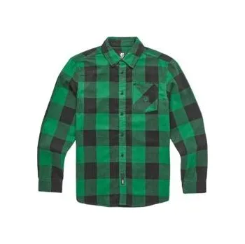 Pánská košile Etnies pánská košile Dig L/S Flannel Black/Green | Černá | Velikost XXL