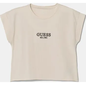 Dívčí oblečení Dětské tričko Guess béžová barva, J4BI34 J1314 J4BI34.J1314.PPYA 08X, vel. 125-135