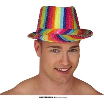 Karnevalový kostým Guirca Flitrový klobouk multicolor