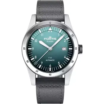 Hodinky Fortis - F4220022 - Flieger F-41 Petrol on Indigo Aviator Strap