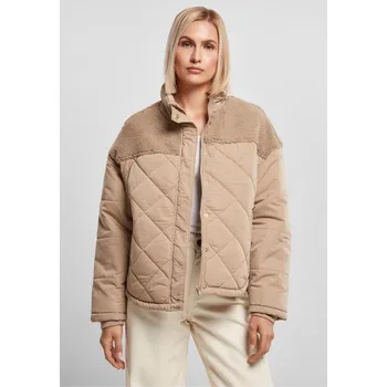 Dámská větrovka Ladies Oversized Diamond Quilt Puffer Jacket - softtaupe 5XL