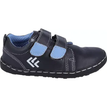 Dívčí tenisky Barefoot kožené celoroční boty EF Frank navy 33