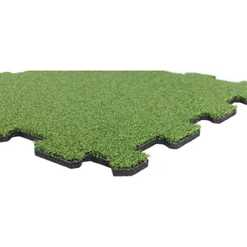 TRUESTEEL Gumová podlaha s umělou trávou Délka vlákna trávy - 10 mm