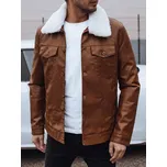 Pánská bunda kožená s kožíškem TX4746 Barva: Světle Hnědá, Velikost: S