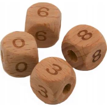Vrták Dřevěné kostky BestDIY číslice 4 ks 12 mm