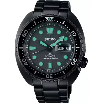 Hodinky Seiko - SRPK43K1 - The Black Series ‘Night Vision’ Turtle Diver