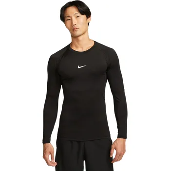 Pánské tričko Pánské kompresní tričko s dlouhým rukávem Nike M NP DF TIGHT TOP LS černé FB7919-010 - S | UK 14 | US 15