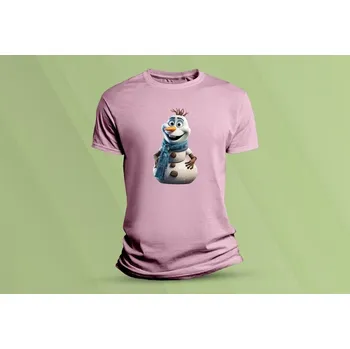 Dětské bavlněné tričko Olaf. Růžová velikost 140 (9-11 let)