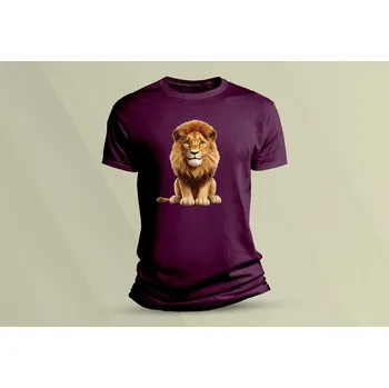 Dětské bavlněné tričko Lev 3. velikost 152 (12-13 let) Vínová