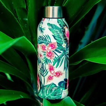 Quokka nerezová termoláhev Solid Jungle Flora 510 ml