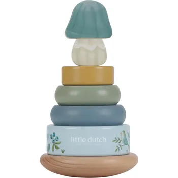 Hračka pro nejmenší Little Dutch Nasazovací kroužky dřevěné Forest Friends