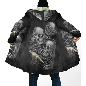 Pánská mikina Zimní mikina s 3D potiskem anděl a démon CS510 Velikost: S, Barva (Varianta): mikina s kapucí 11