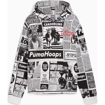 Pánské oblečení Pánská mikina PUMA MEDIA DAY HOODIE ČERNÁ XL