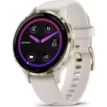 Garmin - 010-02785-04 - Venu® 3S Nerezová luneta Soft Gold, pouzdro Ivory, silikonový řemínek