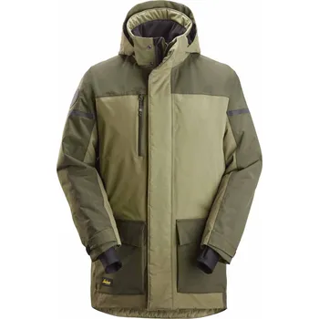 pracovní bunda Snickers Workwear Nepromokavá zimní parka AllroundWork khaki XS Velikost: XL, XS, S, M, L, XXL, XXXL