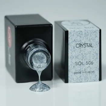 Umělé nehty Laif Gel lak stříbrný SOL - 506 Crystal