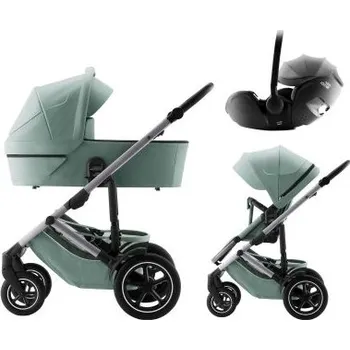 Kočárek Britax Römer Set Kočárek Smile 5Z Style + Hluboká korba + Autosedačka Baby-Safe Pro - Jade Green
