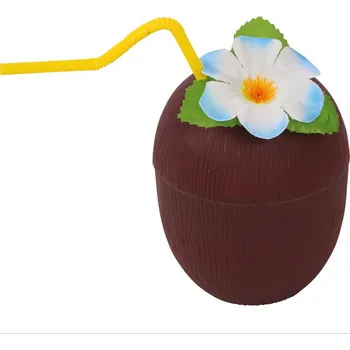 Guirca Sklenice ve tvaru kokosu s květinou